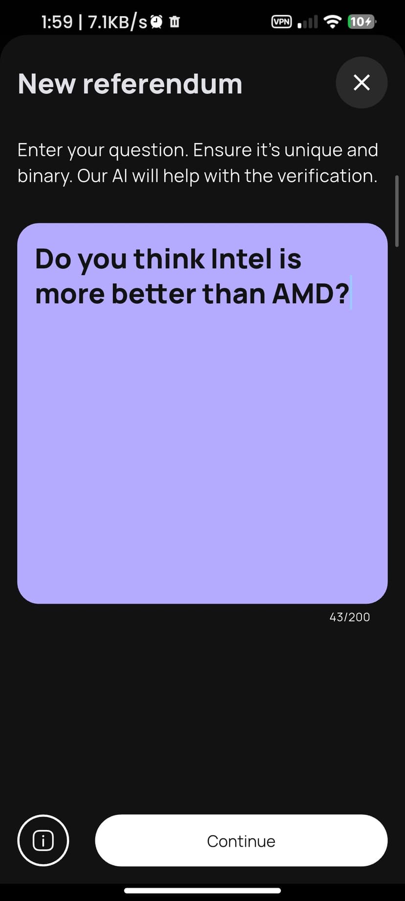 Referendum app screen 4