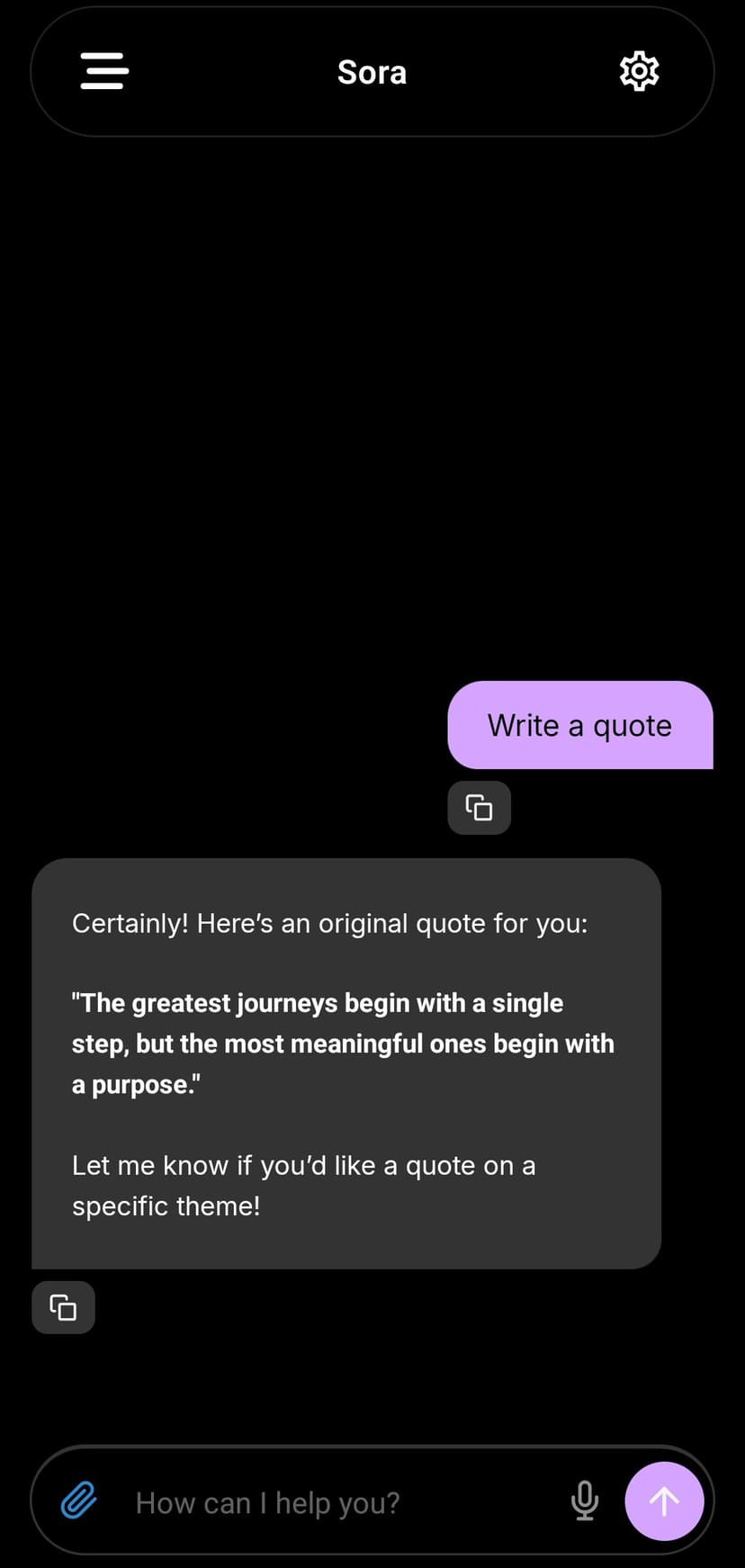 Sora AI dark mode